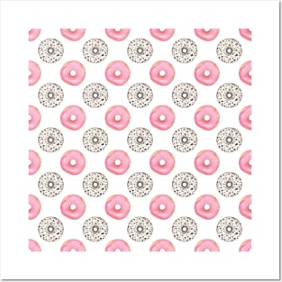 Donut pattern Posters and Art